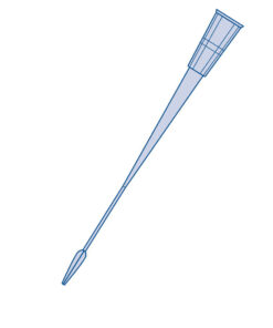 Pipetovacie špičky 200 µl s plochým ohybným  koncom