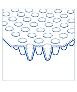 PCR platnička bez obruby, nízky profil, biela, 20 ks
