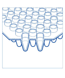 PCR platnička bez obruby, štandardný profil, prirodzená, vyvýšené jamky (Robbins® Style), 20 ks