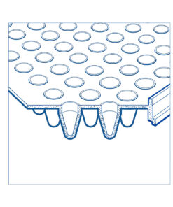 PCR platnička polovičný okraj a vyvýšený lem, nízky profil, pre FAST systémy, biela, 10 ks