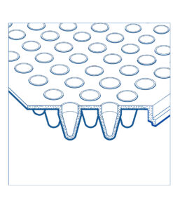 PCR platnička polovičný okraj, nízky profil, prirodzená, 10 ks
