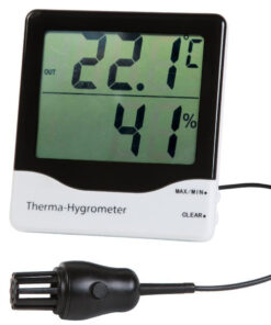 Vlhkomer/Teplomer s veľkým displejom a s externou sondou