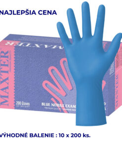 Nitrilové rukavice MAXTER BLUE, 3.6g, 1x200 ks