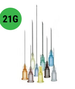 Ihla hypodermická 21G, farba : zelená, rôzne dĺžky, 100 ks