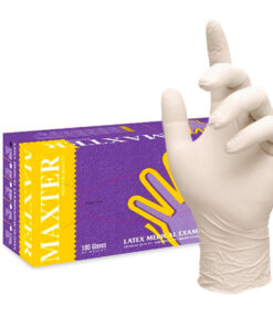 Latexové rukavice, bez púdru MAXTER, 5.7g, 1x100 ks