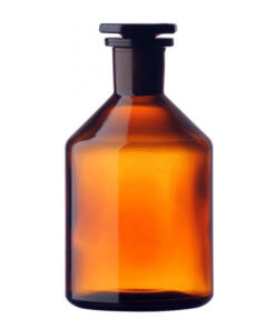 Fľaša reagenčná úzkohrdlá, Steilbrust, hnedá