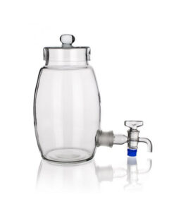 Irigátor súdkovitý s vekom, kohútom a tubusom pri dne, SIMAX