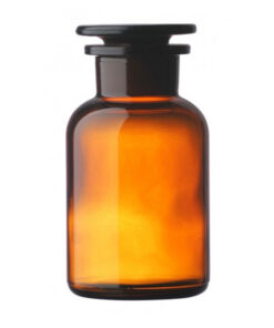 Fľaša širokohrdlá, prachovnica, hnedá, Steilbrust