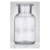 Fľaša širokohrdlá prachovnica, nezabrúsená, číra