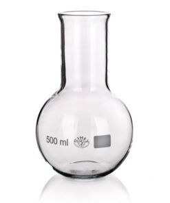 Banka titračná, ploché dno, širokohrdlá, vyhnutý okraj, SIMAX