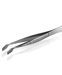 Pinzeta lomená ploché konce na podložné a krycie mikroskopické sklíčka, dĺžka : 105mm, 1 ks