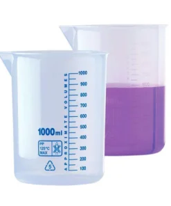 Kadička plastová (PP), modrá stupnica, rôzne objemy, 1 ks