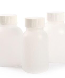 Fľaša guľatá nízka, širokohrdlá, PE, rôzne objemy, 1 ks