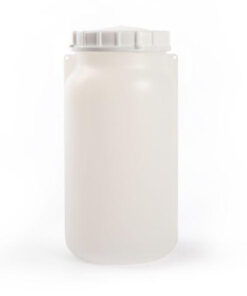 Fľaša širokohrdlá, PE, so skrutkovacím uzáverom, rôzne objemy, 1 ks