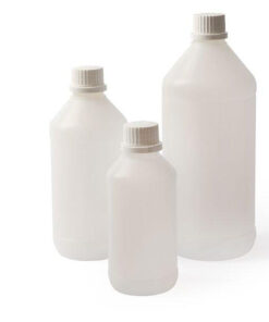 Fľaša guľatá, PE, uzáver 17,5 milimetra, rôzne objemy, 1 ks